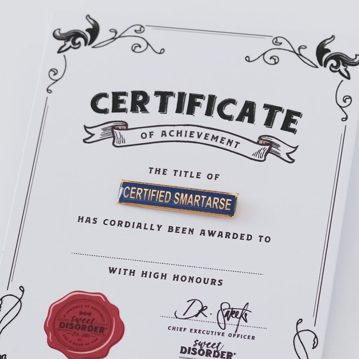 Certified Smart Arse Badge