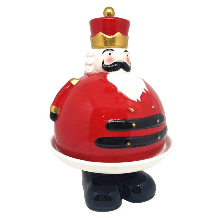 Ceramic Red Nutcracker Cloche
