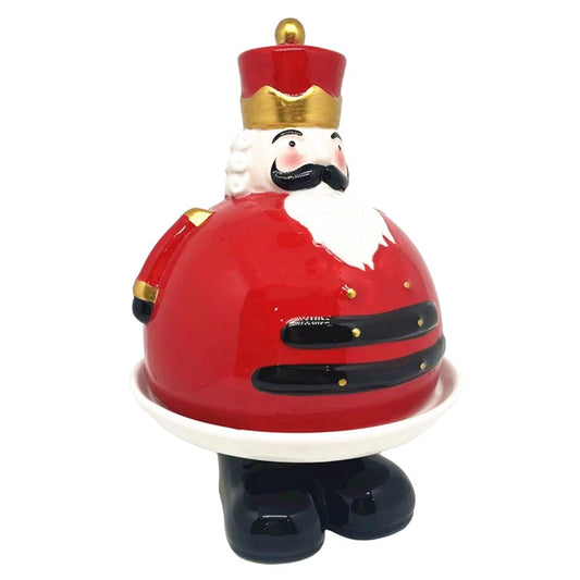 Ceramic Red Nutcracker Cloche
