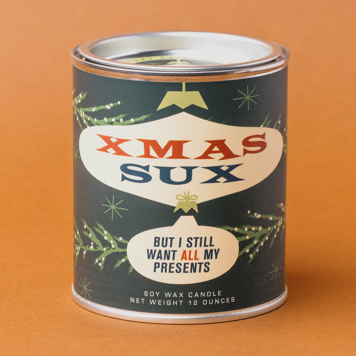 Xmas Sux Holiday Paint Can | Funny Christmas Candle