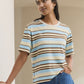 STEVIE SLOUCHY TEE / BUTTER TOFFEE / FRESH BLUE STRIPE