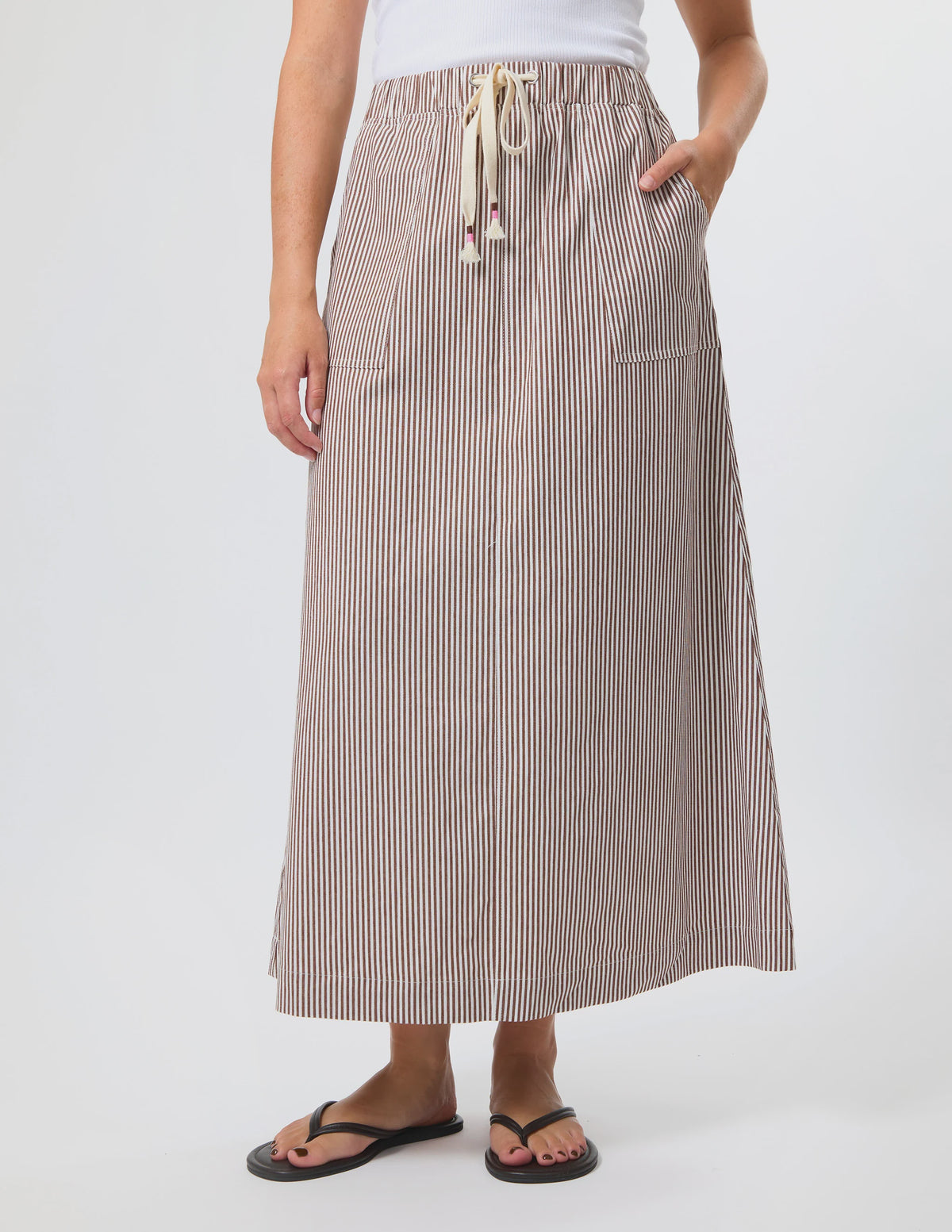 Lena Skirt - Chocolate Stripe