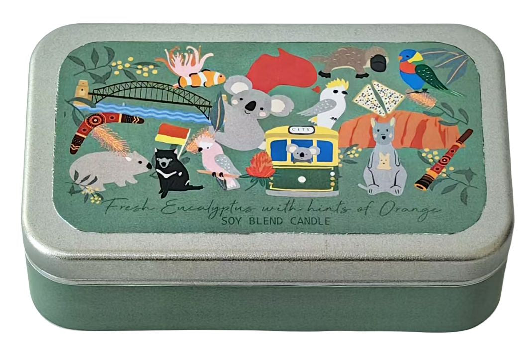 Australiana Candle Tin - Fresh Eucalyptus
