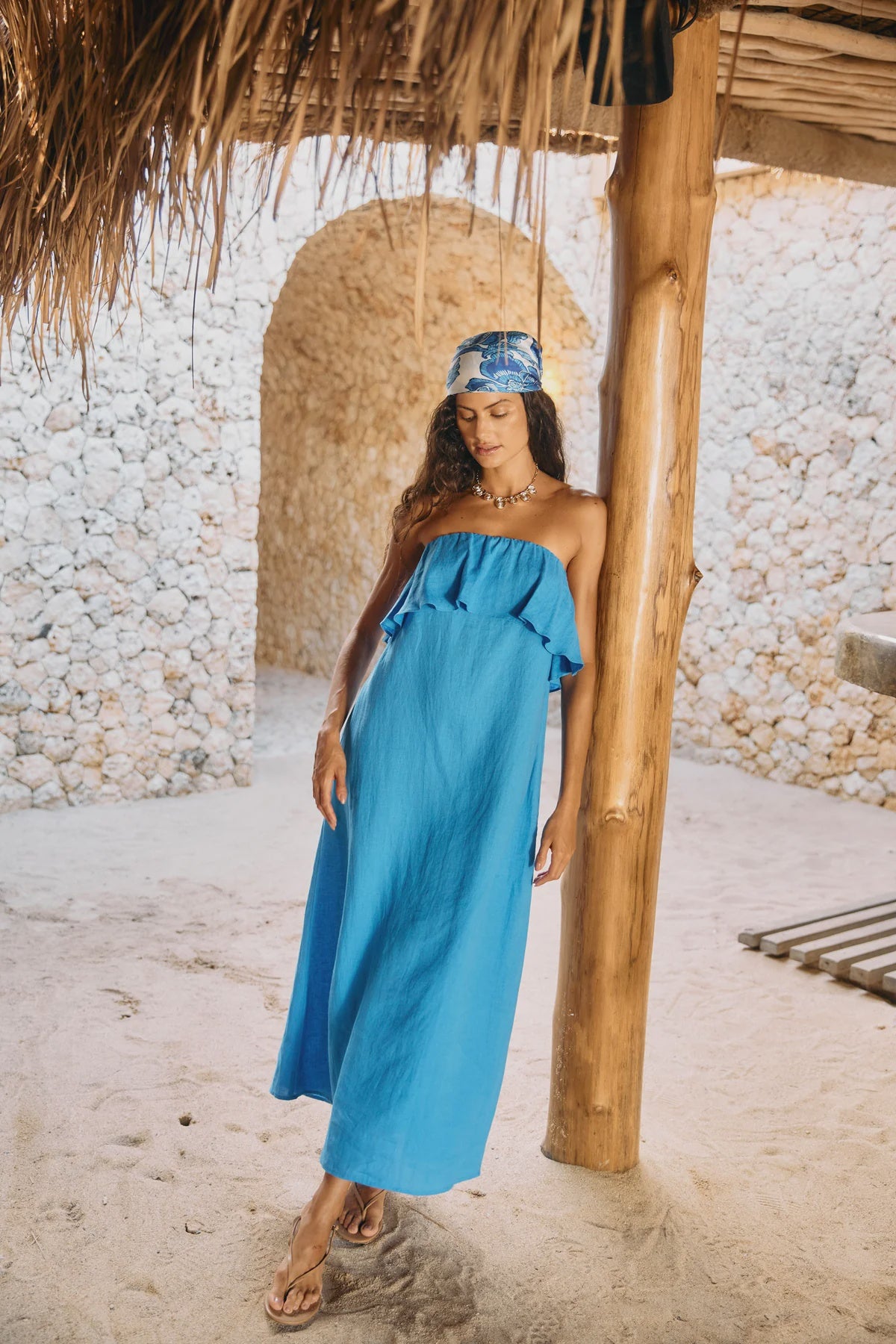 Maris Strapless Dress - Marine