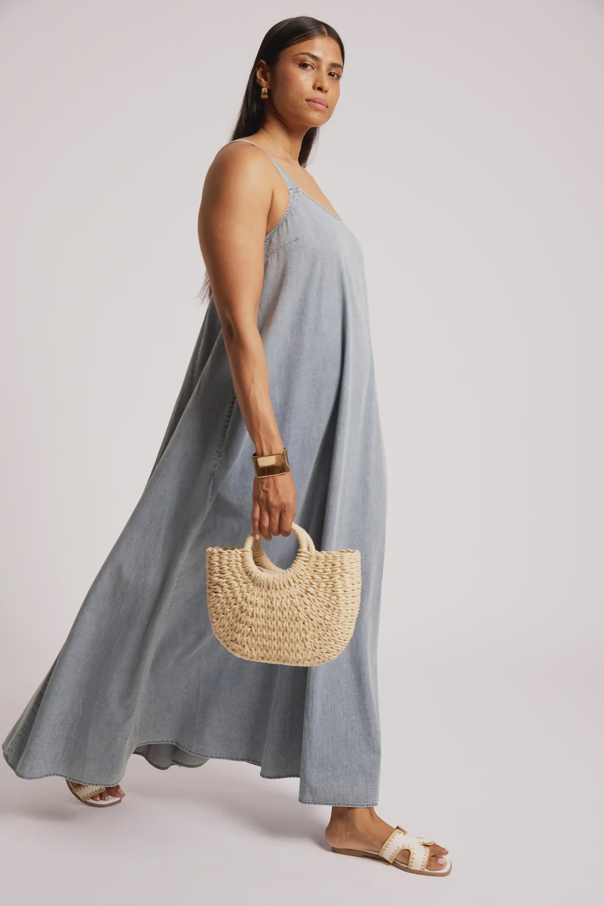Roam Tank Maxi Dress - Denim