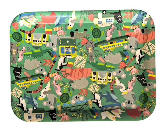 Australiana Tray Green 33 cm