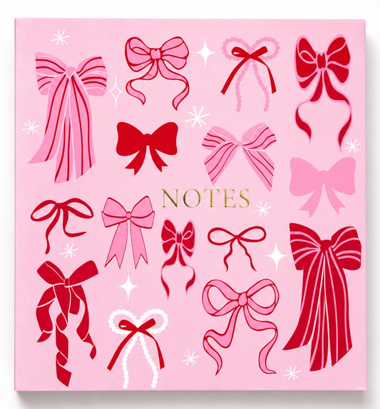 Bow Notepad 260 pages Pink