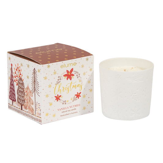 Elegant Christmas Vanilla Nutmeg Soy Candles