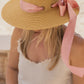 Priya Wide Brim Pink Ribbon