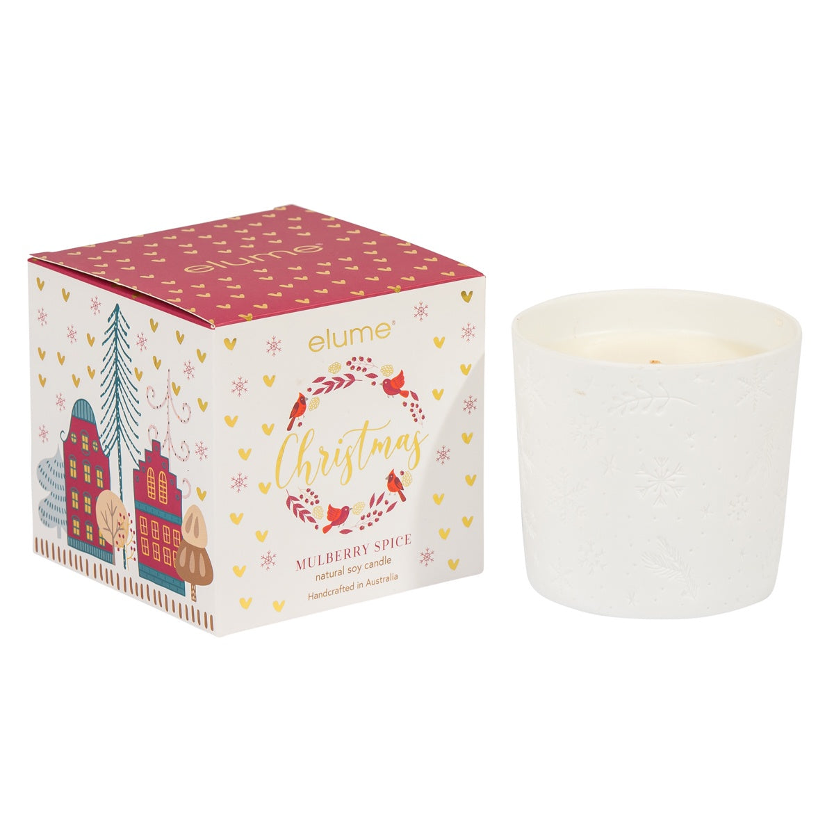 Elegant Christmas Mulberry Spice Soy Candles