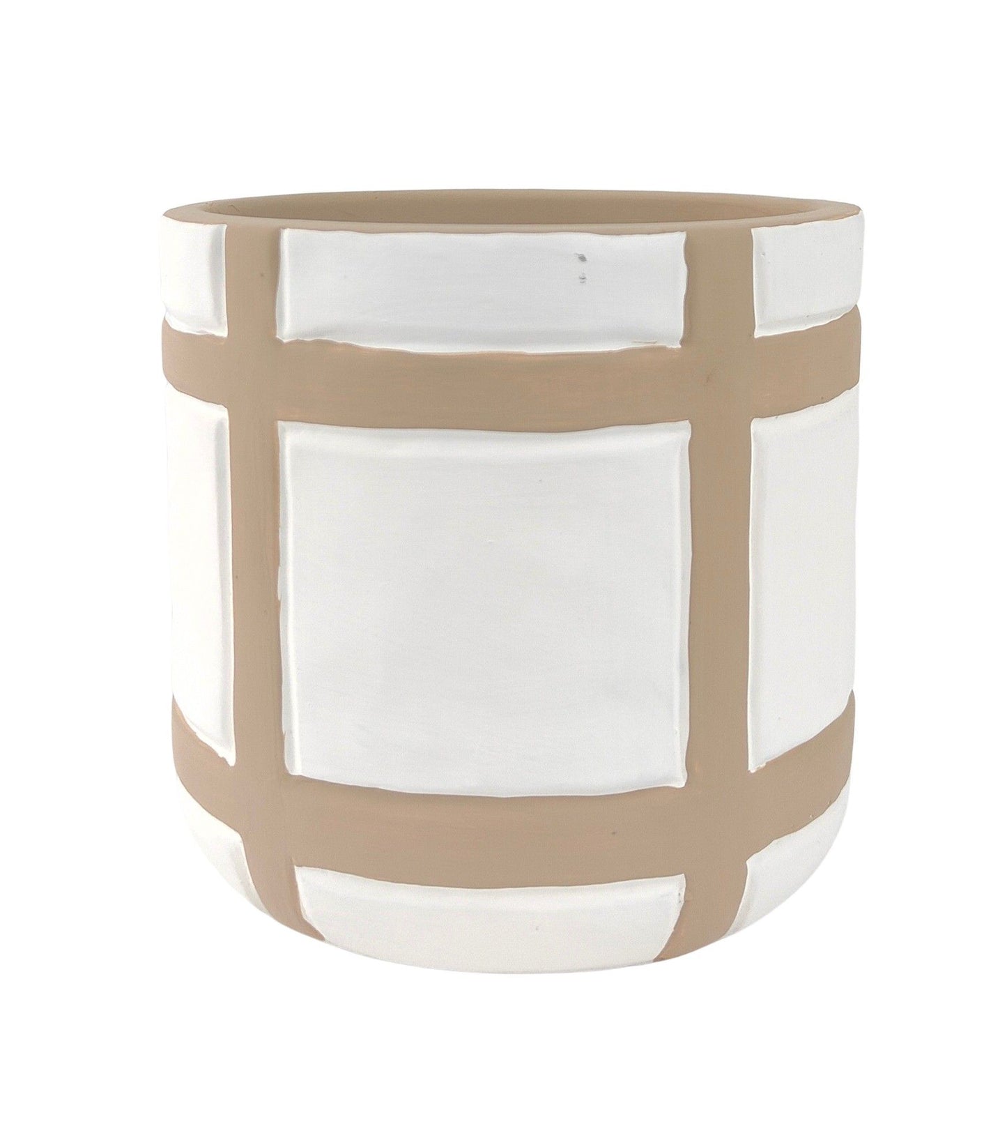 Campbell Planter Small White & Sand
