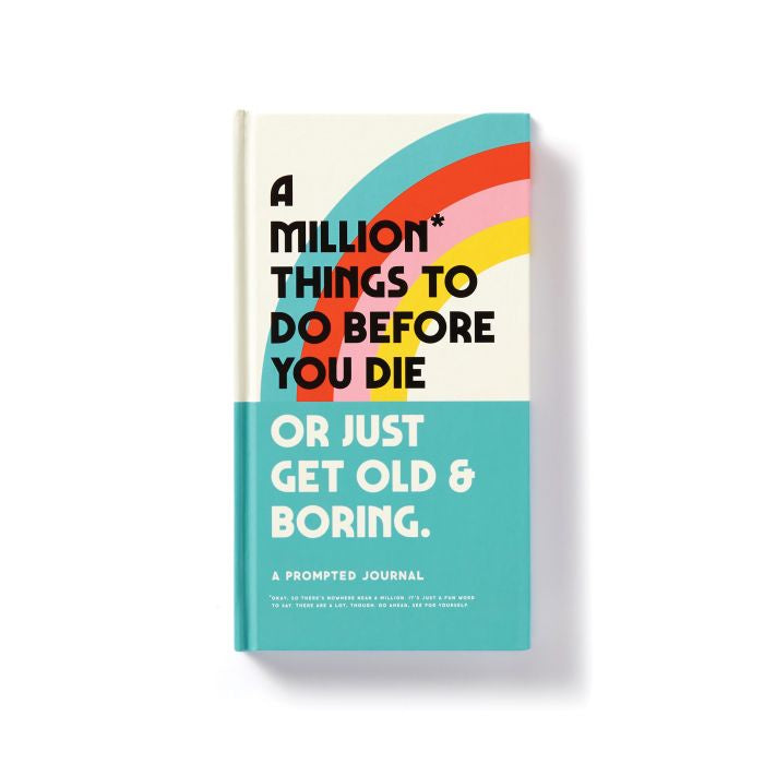 A Million Things to Do Before You Die Prompted Journal Multi-Coloured 12x2x20cm