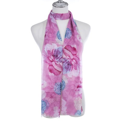 Pink Dalhia Scarf