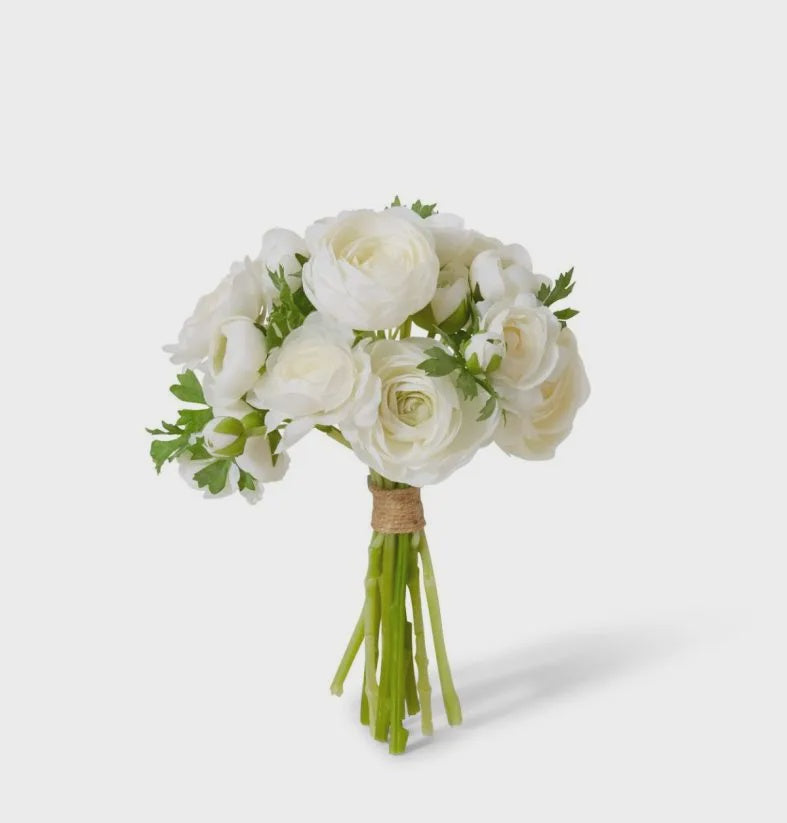 Ranunculus Adaline Bouquet White 24x24x29cm