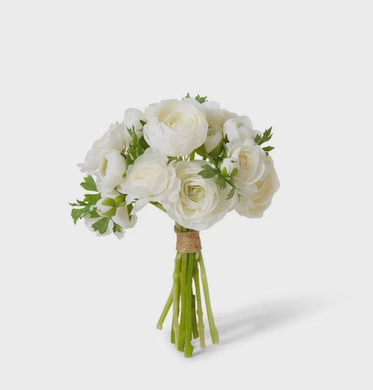 Ranunculus Adaline Bouquet White 24x24x29cm