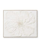 White Poppy Hand Painted Wall Art - 80 x 5 x 100cm