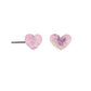 Primrose Pink Twinkle Heart Studs