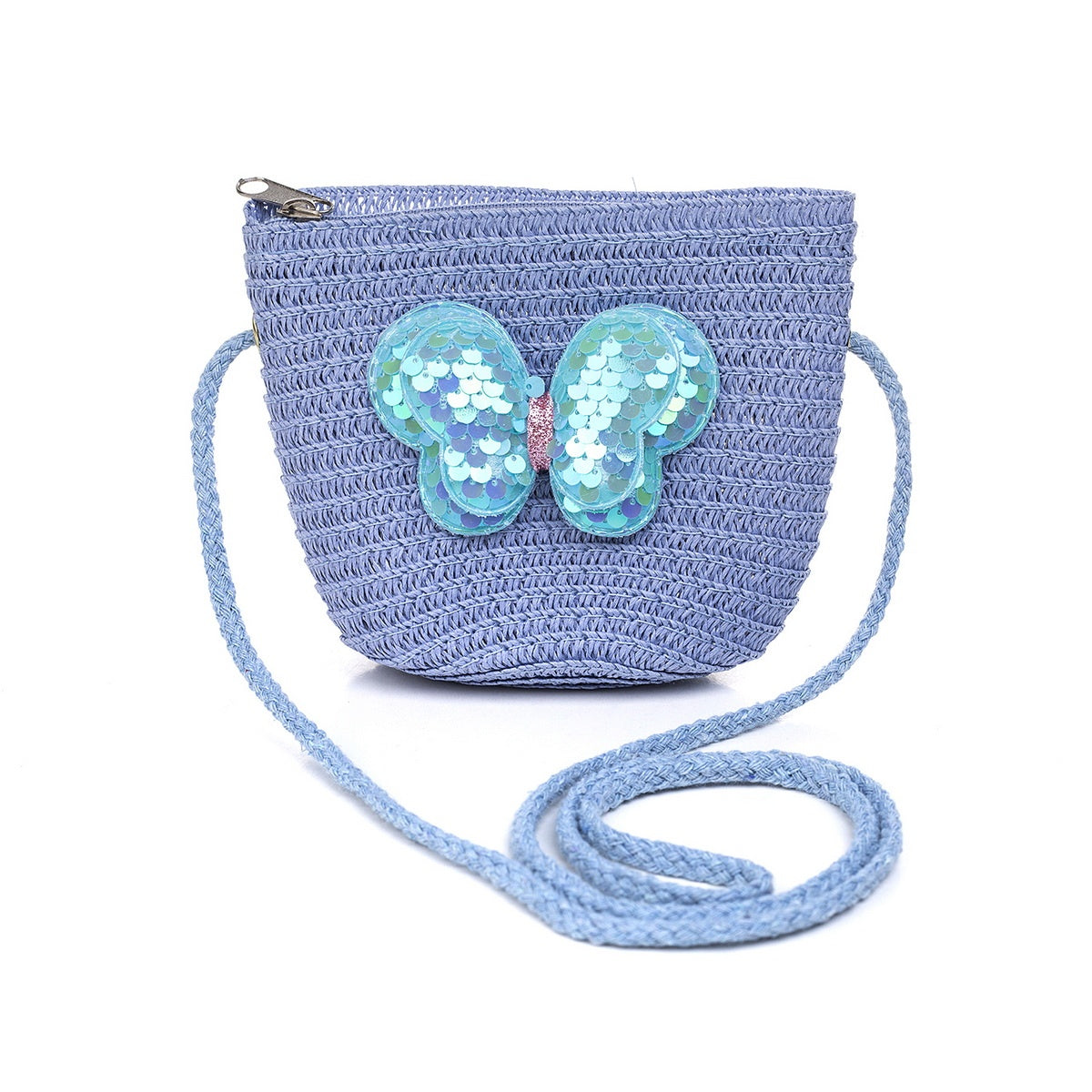 Lilac Glitter Butterfly Bag