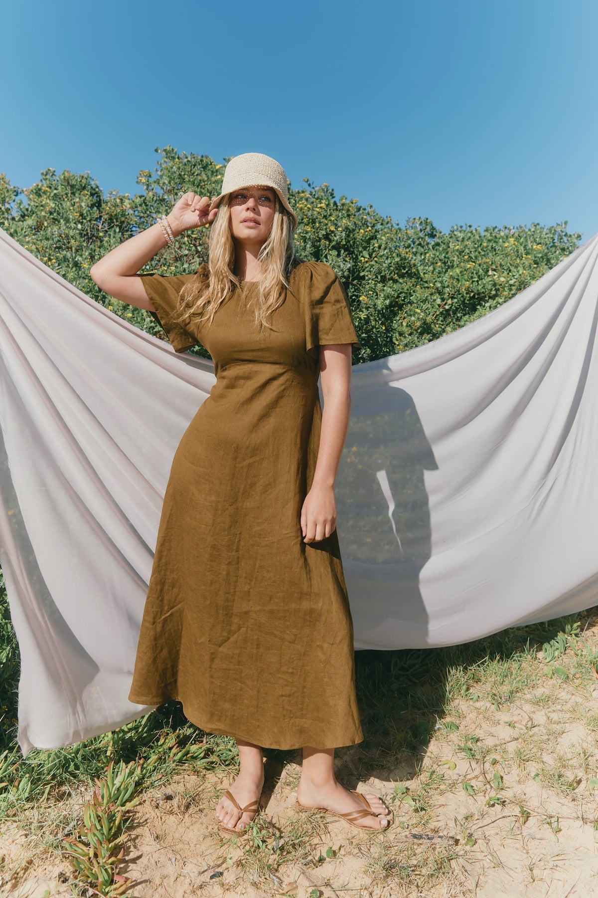 Anita Maxi Dress - Olive