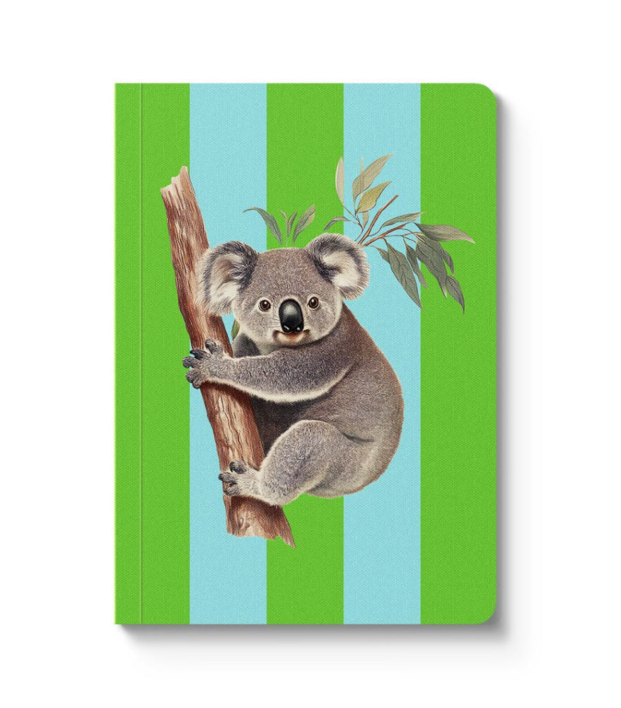 A6 Soft Cover Notebook-Striped Koala