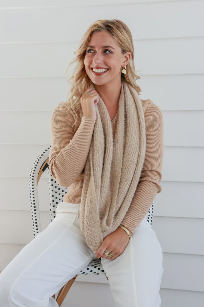 Elaina Mocca Snood Scarf