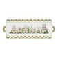 34CM WHITE XMAS HOUSE TRAY