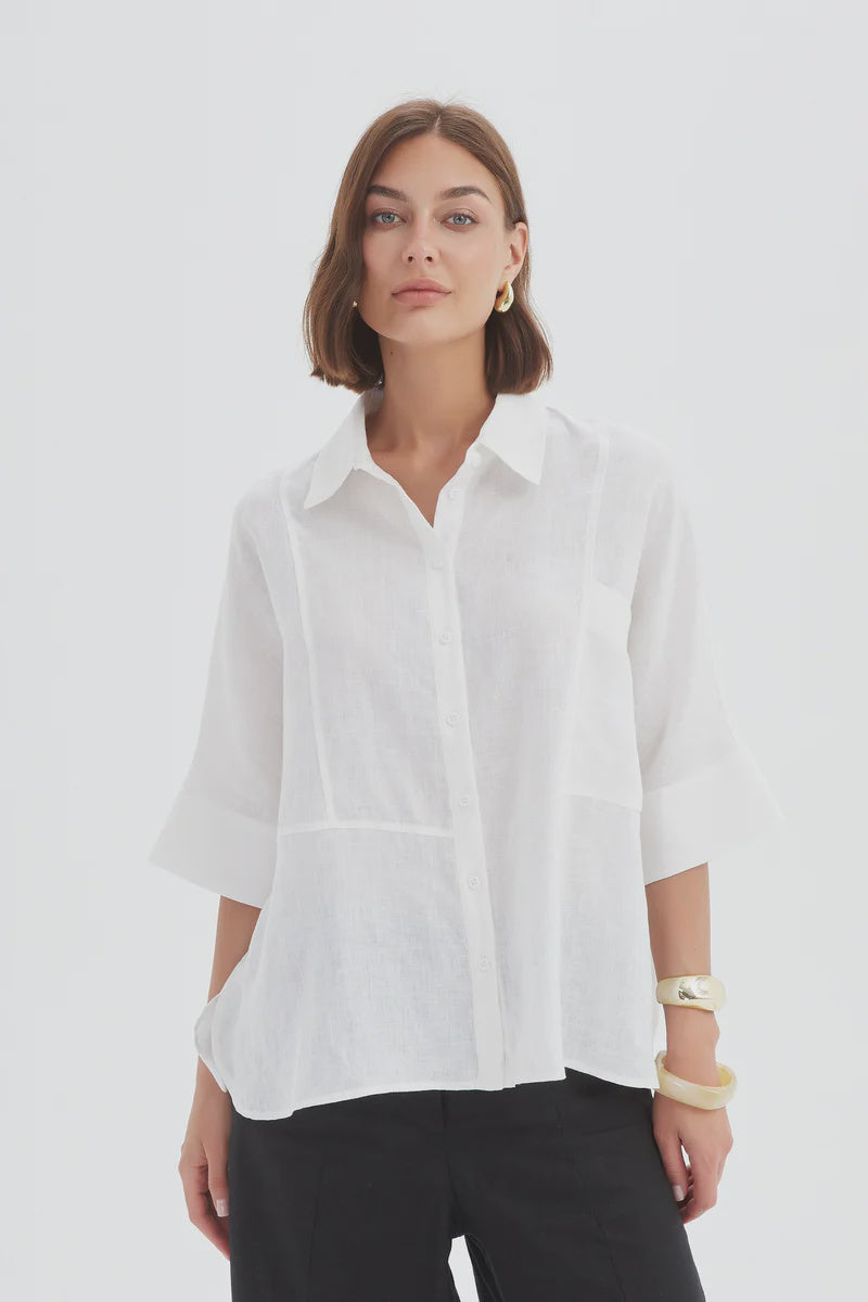 Seam Detail Boxy Shirt