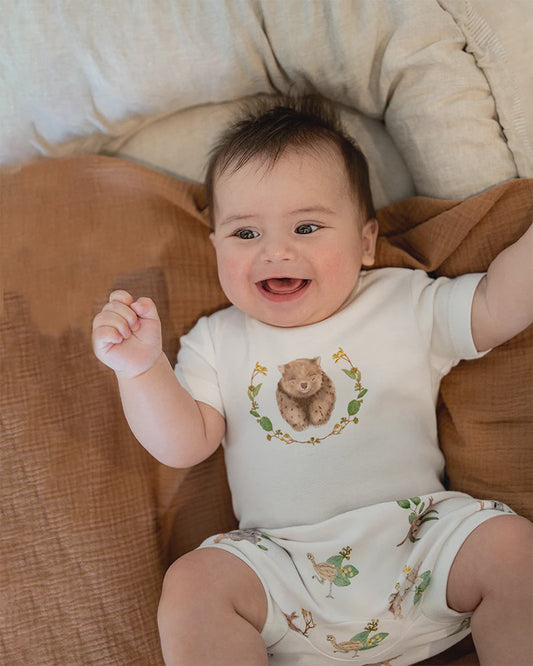 AUSTRALIANA ORGANIC WOMBAT BODYSUIT