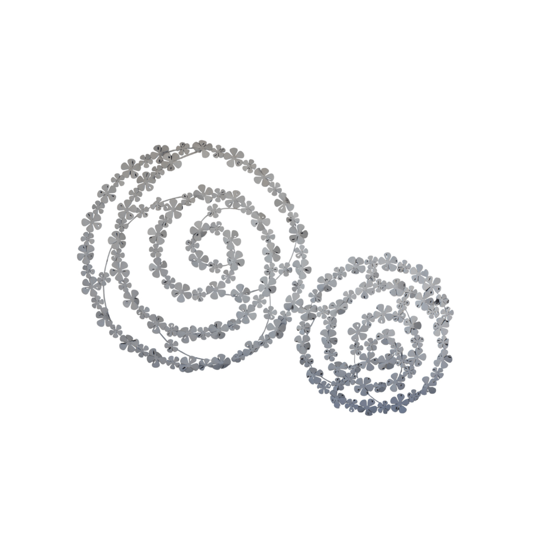 Frangipani Swirl Wall Art White (Large)