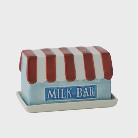 Milk Bar Ceramic Butter Dish 15.5x9x9cm