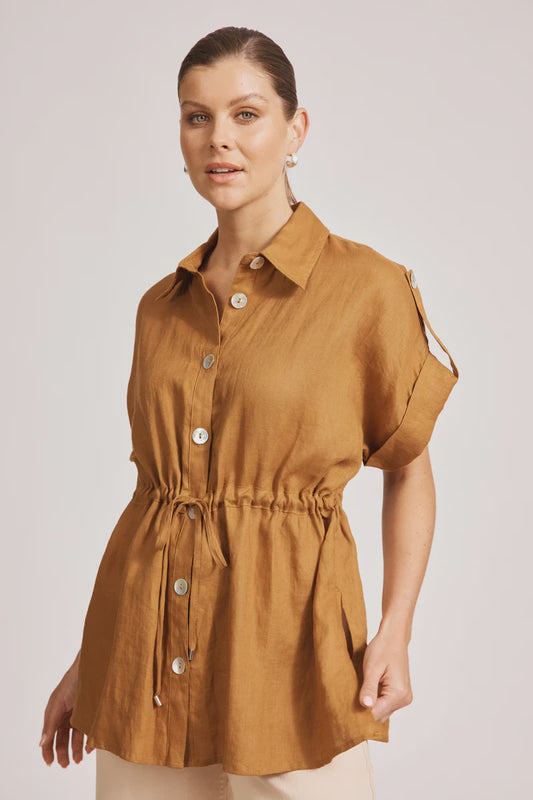 Miramar Tie Shirt Camel (One Size)