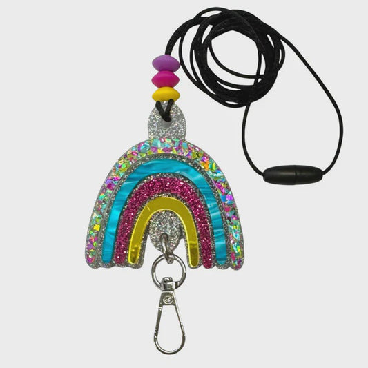 Rainbow Acrylic Lanyard