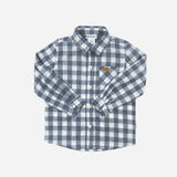 Boys Dress Shirt - Large Blue Check