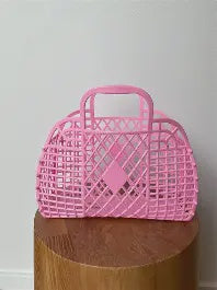 Willow Retro Basket Pink Peach