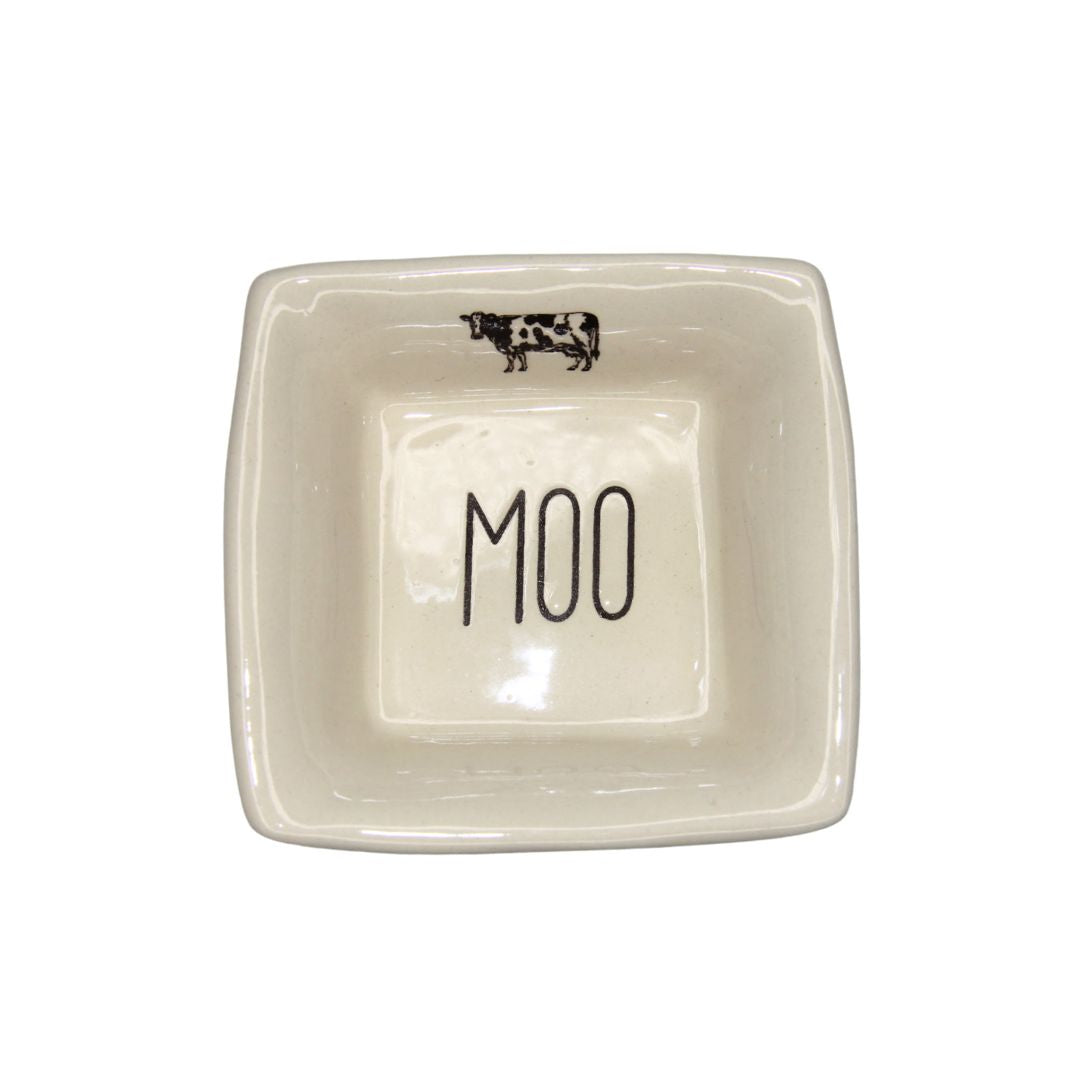 Square Ceramic Dish - Moo