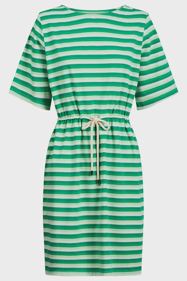 Limon Stripe Tee Dress - Green