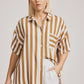 Treville  Stripe Shirt - Caramel