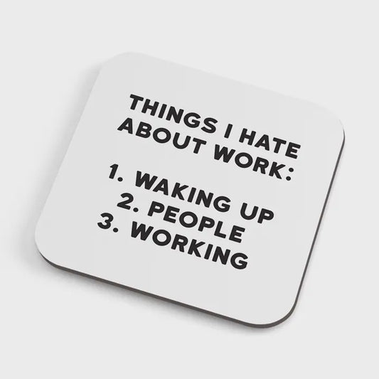 Work Coaster - Corked Backed and Reusable!