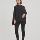V Detail Oversized Knit Charcoal (One Size)