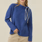 Athena Scarf Jumper Cobalt