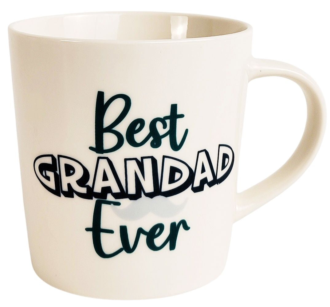 Best Ever Grandad Mug White Navy