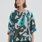 Wide Sleeve Print Top