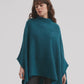 Funnel Neck Shawl Teal Blue (One Size)