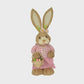 Mini Bunny with Basket Straw 20 x 45 cm Pink