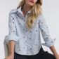 Queen of Hearts Shirt - Sky Blue