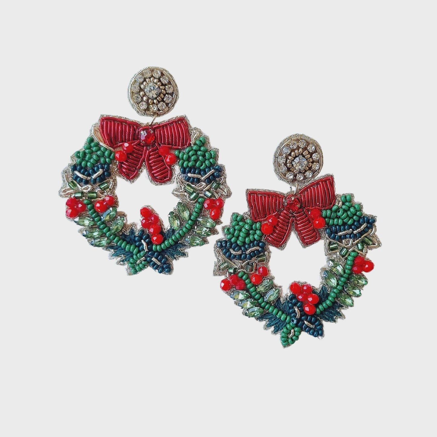 Christmas Wreath Earrings