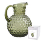 2 Litre Bulle Glass Jug Green