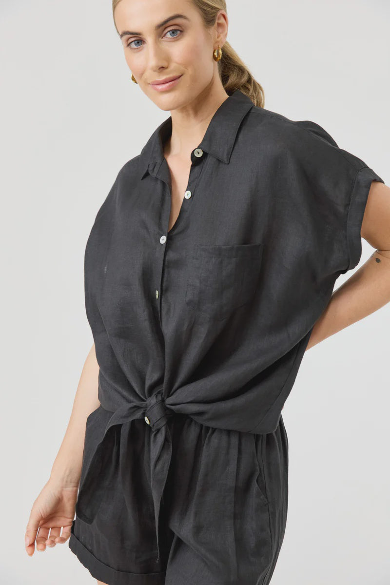 Studio Tie Shirt Ebony