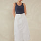 Dalton Denim Skirt White
