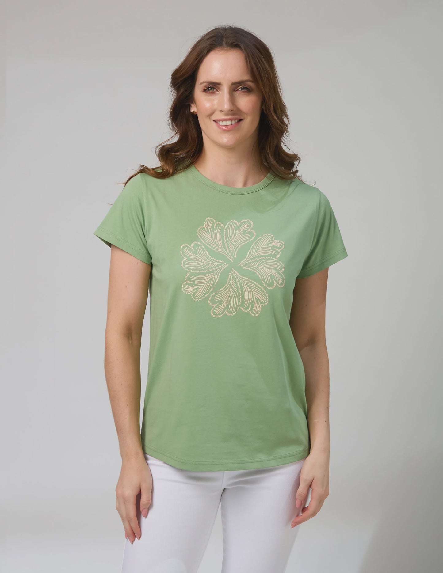 Classic Tee Ibiza Bloom - Vintage Green